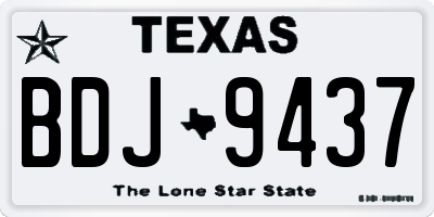 TX license plate BDJ9437