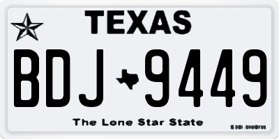 TX license plate BDJ9449