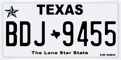 TX license plate BDJ9455