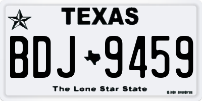 TX license plate BDJ9459