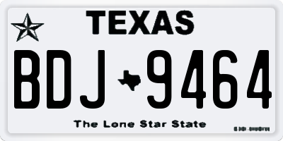 TX license plate BDJ9464
