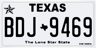 TX license plate BDJ9469