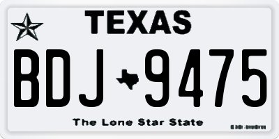 TX license plate BDJ9475