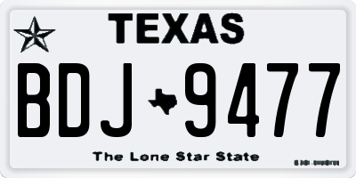 TX license plate BDJ9477