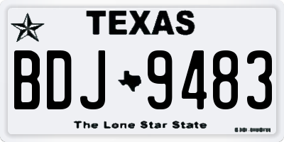 TX license plate BDJ9483