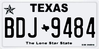 TX license plate BDJ9484