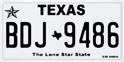 TX license plate BDJ9486