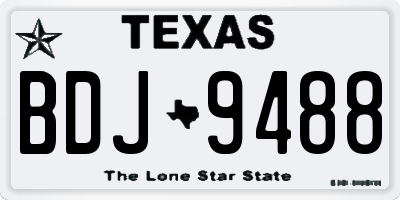 TX license plate BDJ9488