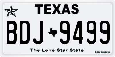 TX license plate BDJ9499
