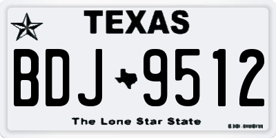 TX license plate BDJ9512