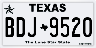 TX license plate BDJ9520