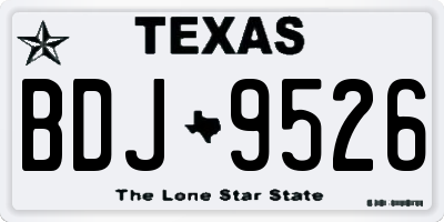 TX license plate BDJ9526