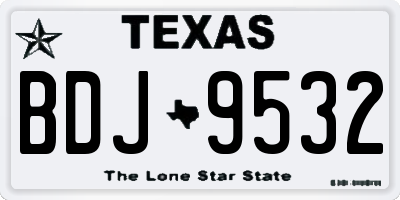 TX license plate BDJ9532