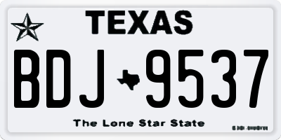 TX license plate BDJ9537