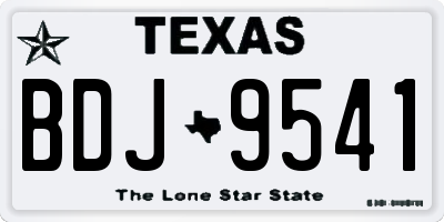 TX license plate BDJ9541