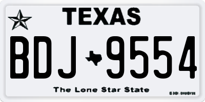 TX license plate BDJ9554