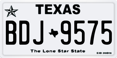 TX license plate BDJ9575
