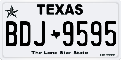 TX license plate BDJ9595