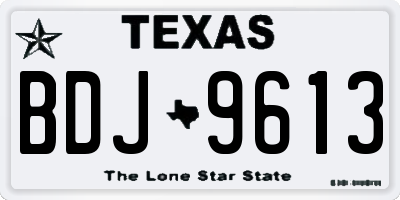 TX license plate BDJ9613