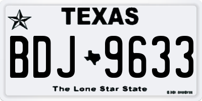 TX license plate BDJ9633