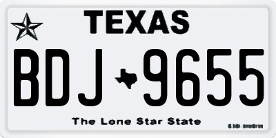 TX license plate BDJ9655