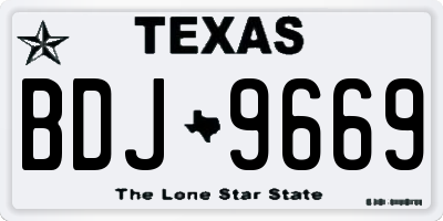 TX license plate BDJ9669