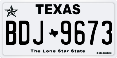 TX license plate BDJ9673