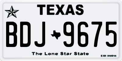 TX license plate BDJ9675