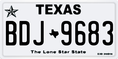 TX license plate BDJ9683