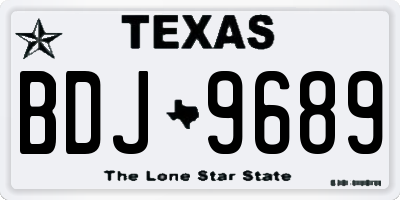 TX license plate BDJ9689