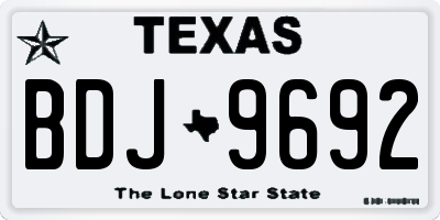 TX license plate BDJ9692