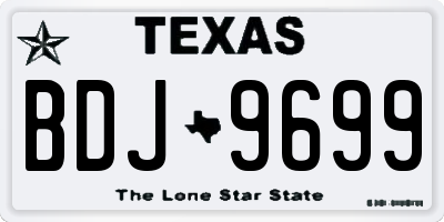 TX license plate BDJ9699