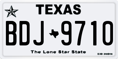 TX license plate BDJ9710