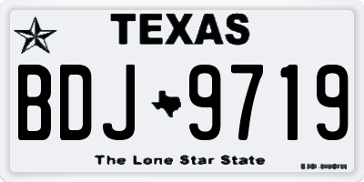 TX license plate BDJ9719