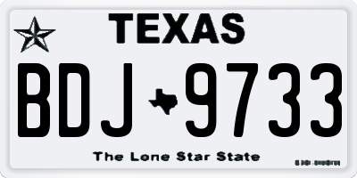 TX license plate BDJ9733