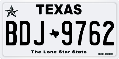 TX license plate BDJ9762