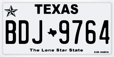 TX license plate BDJ9764