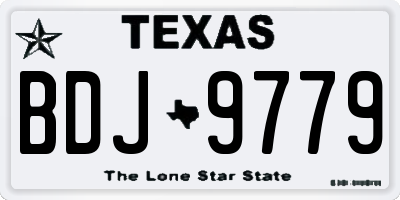 TX license plate BDJ9779