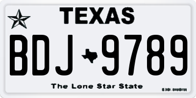 TX license plate BDJ9789