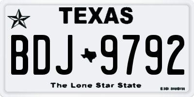 TX license plate BDJ9792