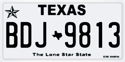 TX license plate BDJ9813