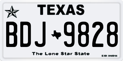 TX license plate BDJ9828
