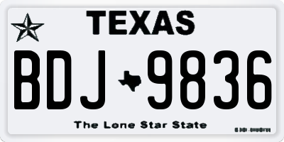TX license plate BDJ9836