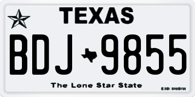 TX license plate BDJ9855