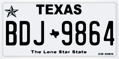 TX license plate BDJ9864