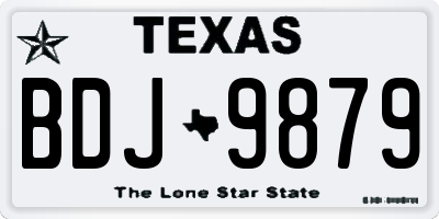 TX license plate BDJ9879