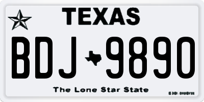 TX license plate BDJ9890