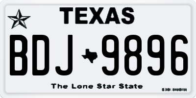 TX license plate BDJ9896