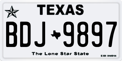 TX license plate BDJ9897