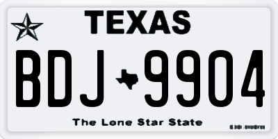 TX license plate BDJ9904